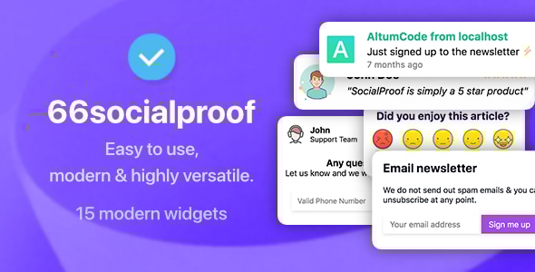 66socialproof Social Proof & FOMO Widgets Notifications (SAAS) v35.0.0