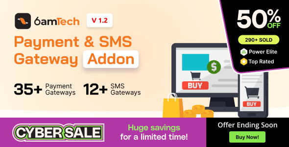 6amTech Payment & SMS Gateway Addon v1.2