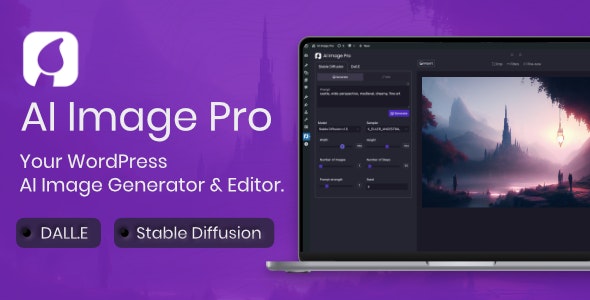 AI Image Pro WordPress AI Image Generator & Editor, DALLE & Stable Diffusion v2.6.0
