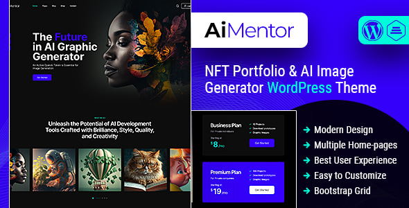 AI Mentor AI Image Generator WordPress Theme v1.0