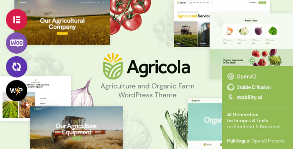 Agricole Organic Food &amp; Agriculture WordPress Theme v1.1.2