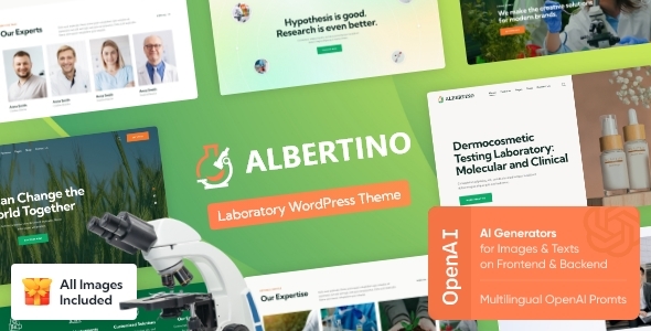 Albertino Science Laboratory Research &amp; Technology WordPress Theme v2.14