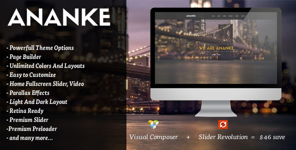 Ananke One Page Parallax WordPress Theme v3.9.7