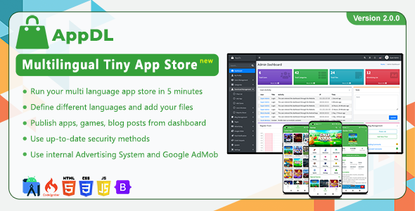 AppDL v2.0 - Multilingual Tiny App Store