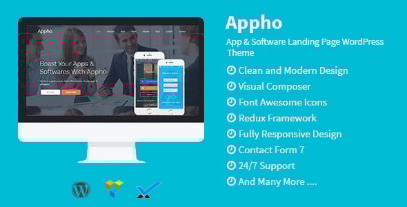 Appho App &amp; Software Landing Page WordPress Theme v1.3