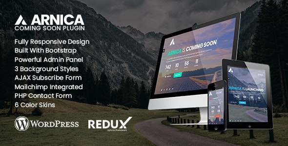 Arnica Creative Coming Soon WordPress Plugin v1.9