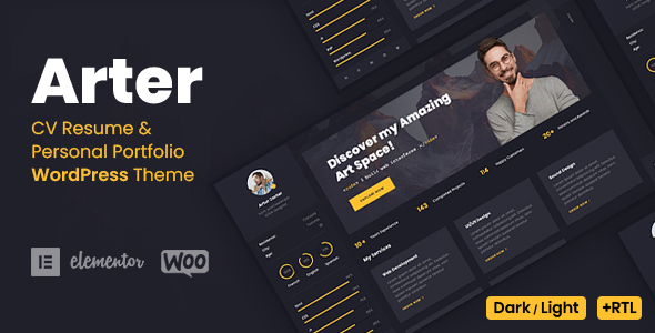Arter v1.8.4 - Resume WordPress Theme