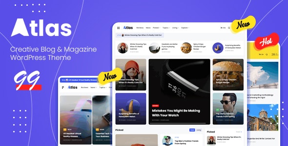 Atlas v2.0.9 - Creative Blog &amp; News WordPress Theme
