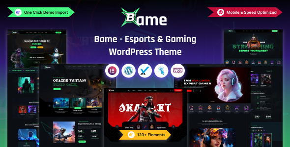Bame eSports and Gaming WordPress Theme v1.0