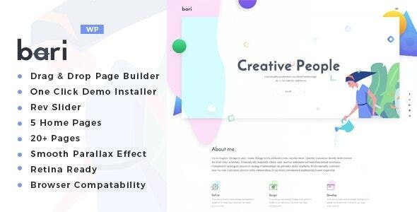 Bari v2.2 - Portfolio and SEO /Digital Agency WordPress Theme