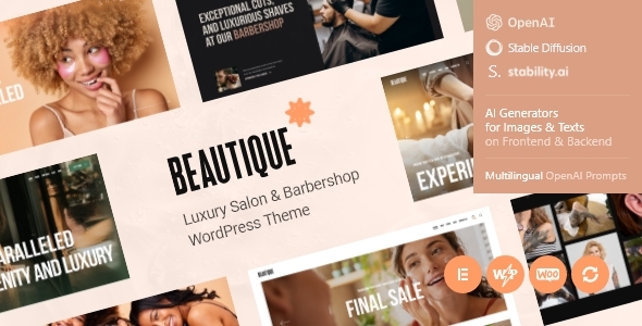 Beautique v1.0 - Luxury Salon & Barbershop WordPress Theme