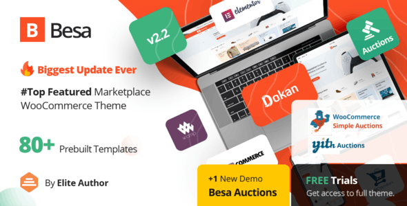 Besa v2.2.25 - Elementor Marketplace WooCommerce Theme