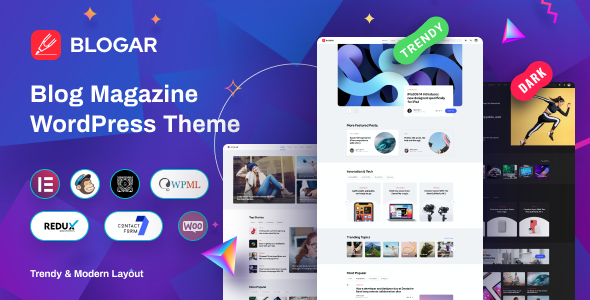 Blogar v1.2.8 - Blog Magazine WordPress Theme