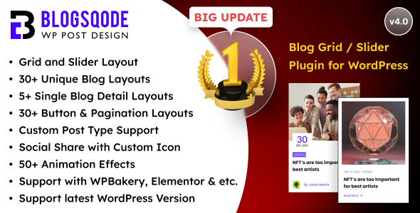 Blogsqode Blog Design for WordPress v3.0.0
