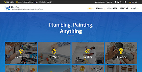 BlueCollar Handyman & Renovation Business WordPress Theme v2.7.11