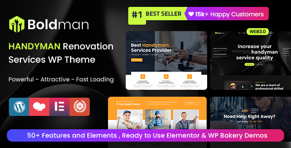 Boldman v6.7 - Handyman Renovation Services WordPress Theme + RTL