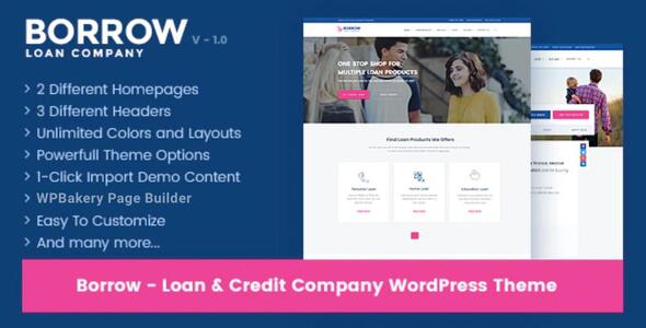 Borrow v1.6.6 - Loan Company Responsive WordPress Theme