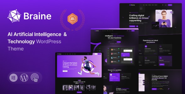 Braine v1.0 - Digital AI WordPress Theme