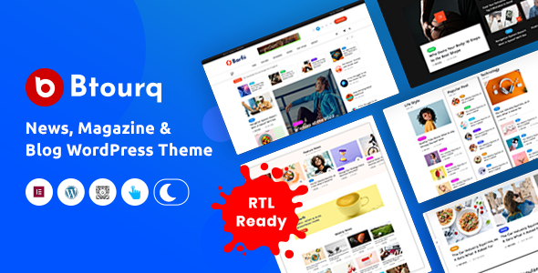 Btourq WordPress News Magazine Theme v1.0.4