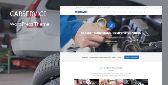 Car Service Mechanic Auto Shop WordPress Theme v7.4