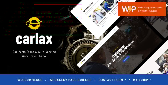 Carlax Car Parts Store &amp; Auto Service Theme v1.0.9