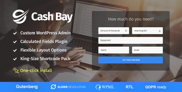 Cash Bay Loan &amp; Credit Money WP Theme v1.1.6