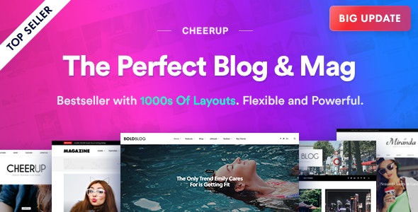 CheerUp v8.1.0 - Blog / Magazine - WordPress Blog Theme