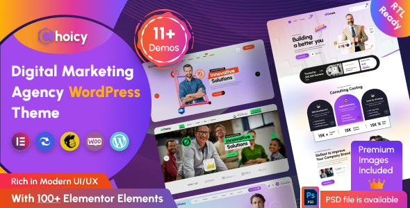 Choicy Digital Marketing Agency WordPress Theme v2.0.0