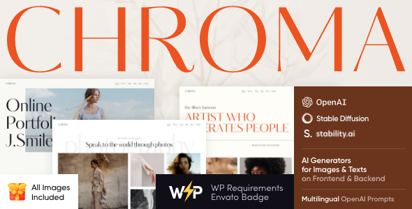 Chroma Photography Portfolio WordPress Theme v1.3
