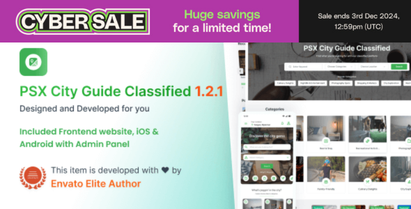 City Guide v1.1.1 - Complete Directory Listing Platform (Frontend, Mobile App with Admin Panel)