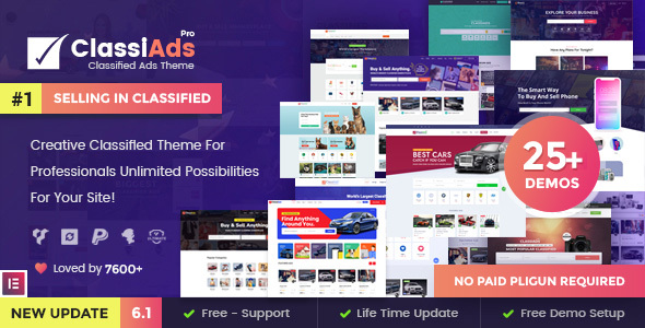 Classiads - Classified Ads WordPress Theme v6.1.6