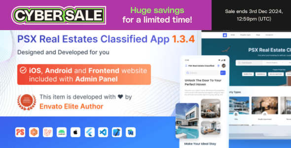 Classified For RealEstates v1.3.3 - Classified App with Frontend and Admin Panel