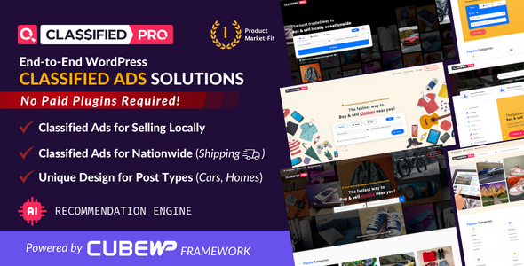 ClassifiedPro Local Classifieds Ads WordPress Theme v1.0.12