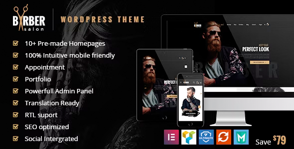 Coiffure Hair Salon &amp; Barber WordPress Theme v2.5