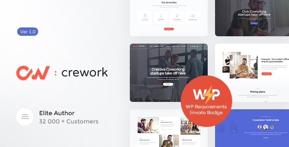Crework Coworking and Creative Space Theme v1.1.11