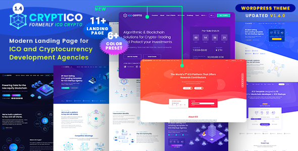 Cryptico ICO Crypto Landing &amp; Cryptocurrency Theme v1.4.12