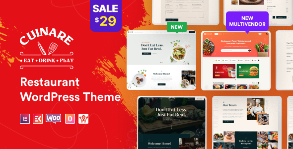 Cuinare Multivendor Restaurant WordPress Theme v1.0.7