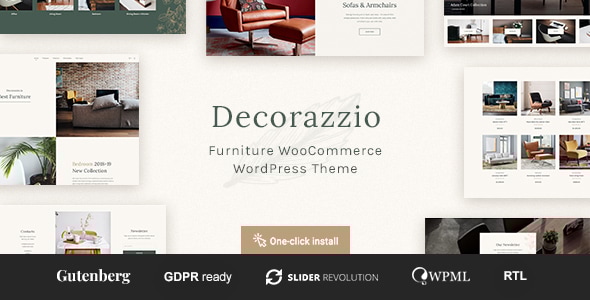 Decorazzio Interior Design and Furniture Store WordPress Theme v1.1.0