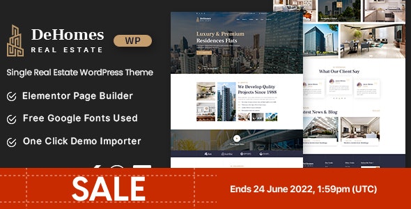 Dehomes v1.0 - Single Real Estate WordPress Theme