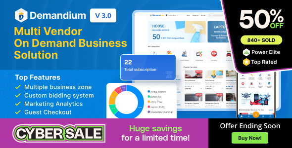 Demandium v2.7 - Multi Provider On Demand, Handyman, Home service App with admin panel