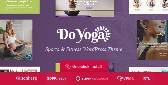Do Yoga Fitness Studio &amp; Yoga Club WordPress Theme v1.2.1
