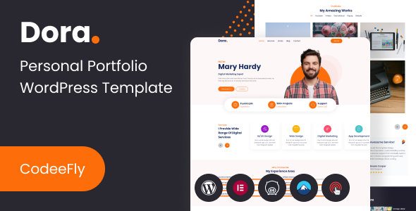 Dora Personal Portfolio WordPress Theme v1.0