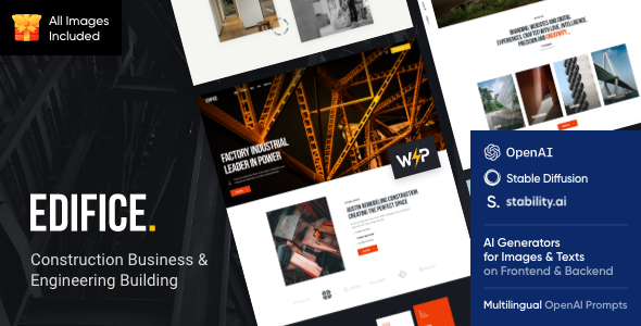 Edifice Construction & Building WordPress Theme v1.0