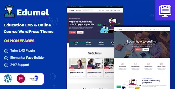 Edumel Education LMS WordPress Theme v1.0