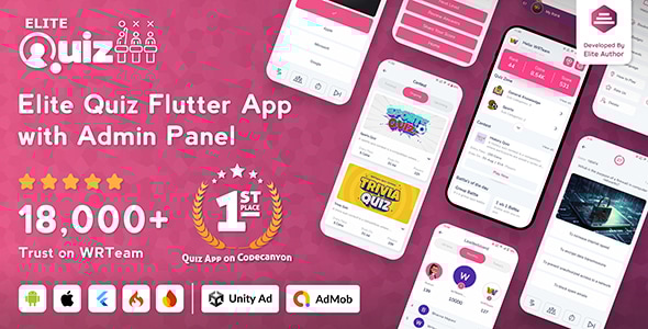 Elite Quiz v2.2.4 - Trivia Quiz - Quiz Game - Flutter Full App + Admin Panel