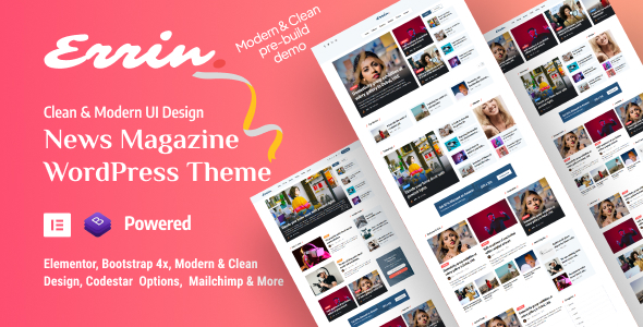 Errin Personal Blog WordPress Theme v1.0.6