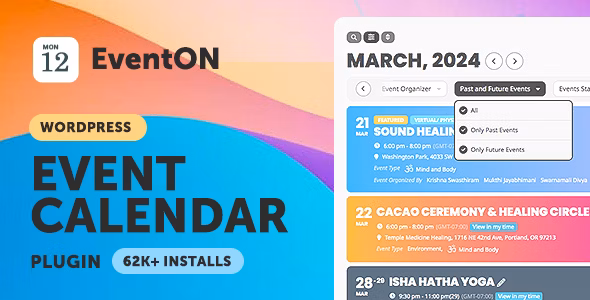 EventON v4.6.8 - WordPress Virtual Event Calendar Plugin