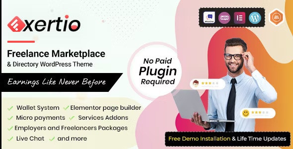 Exertio v1.2.9 - Freelance Marketplace WordPress Theme
