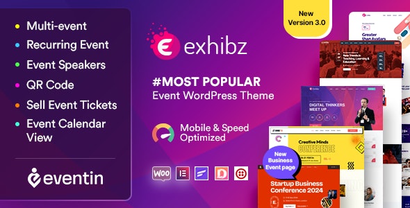 Exhibz v3.0.2 - Event Conference WordPress Theme