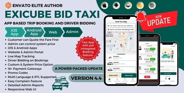 Exicube Bid Taxi App v4.2.0